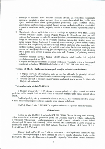 2019_02_11 Rozhodnutie OÚ Stará Morava obmedzenie lovu-2.png